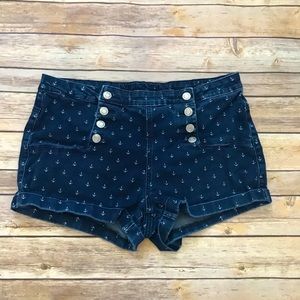 Vintage Styled Anchor Shorts